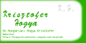 krisztofer hogya business card